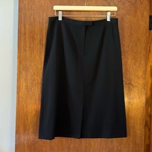 111 State Black Midi Front Slit Skirt
